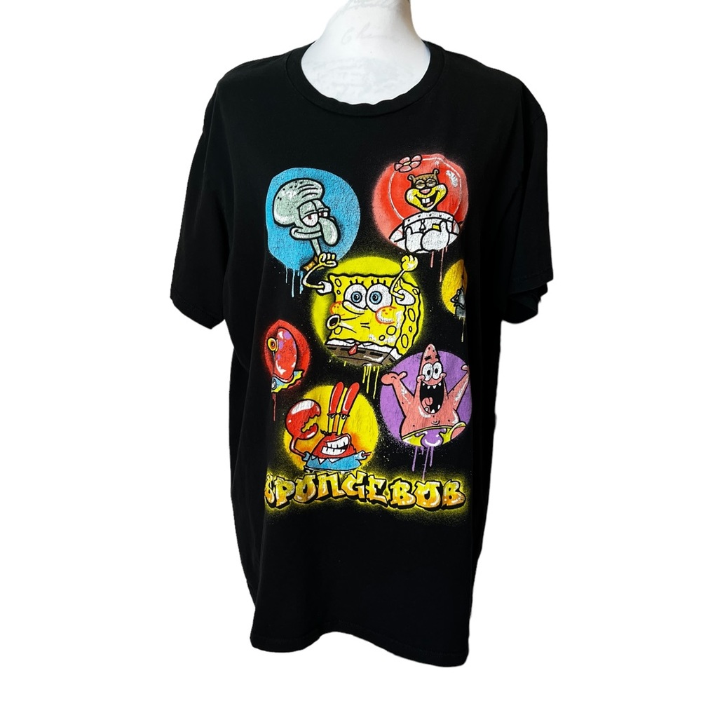 Nickelodeon Sponge Bob‎ & Friends Graphic Short Sleeve T-shirt XL Black